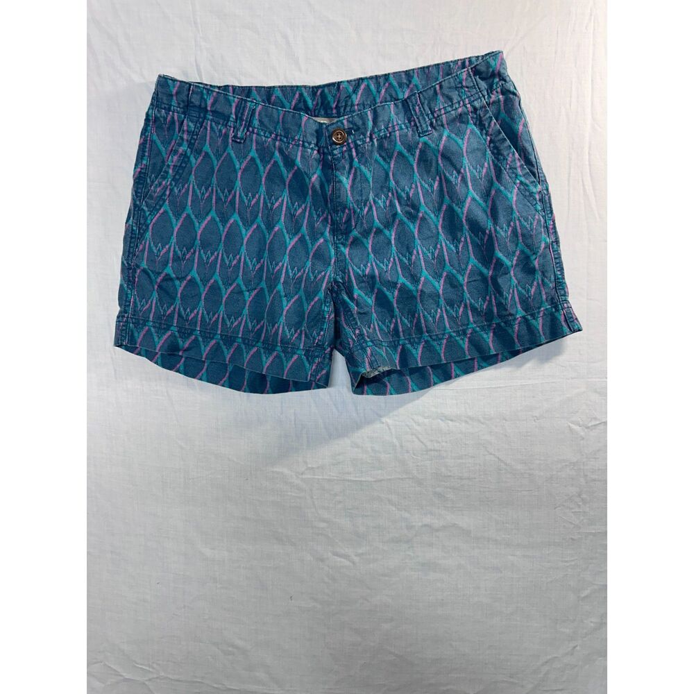 The North Face Women's Printed Linen Blend Shorts Sz 8 Geometric Tribal Pattern